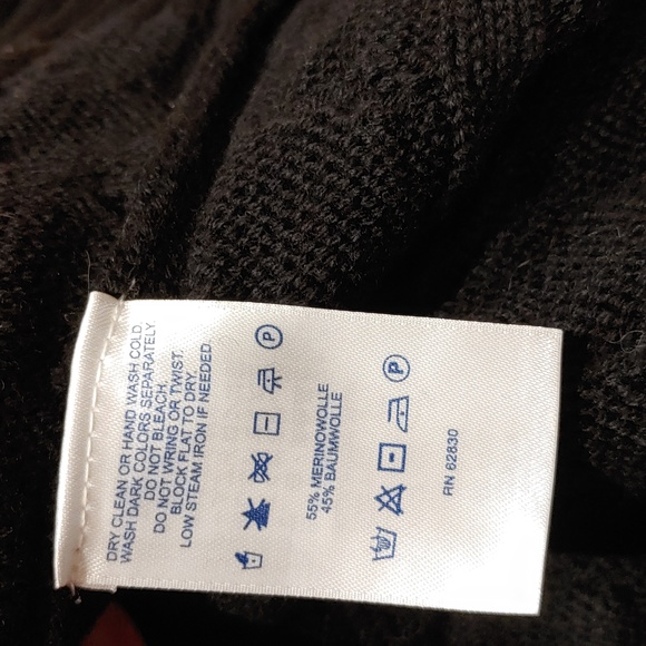 New Lands' End Merino Wool Blend Poncho Sweater - Picture 6 of 11